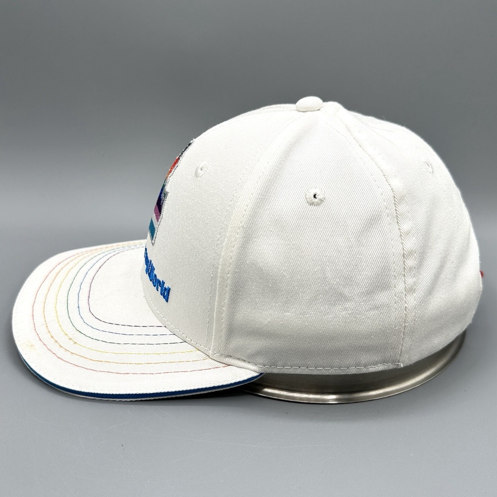 Walt Disney World Pride Hat White Castle Rainbow Adult Adjustable Cap Stretch - Picture 5 of 9
